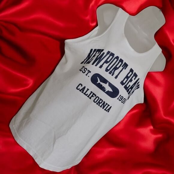 TANK TOP NEWPORT BEACH Est. 1906 CALIFORNIA ALSTYLE APPAREL ACTIVEWEAR MEDIUM - Picture 12 of 16